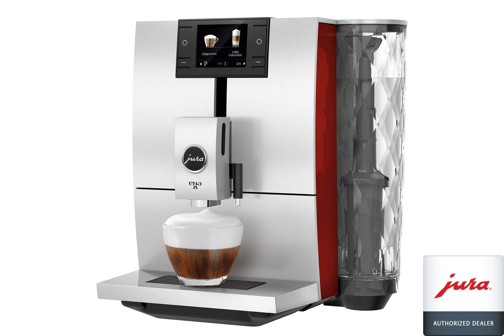 JURA ENA 8 - White - Metropolitan Black - Sunset Red