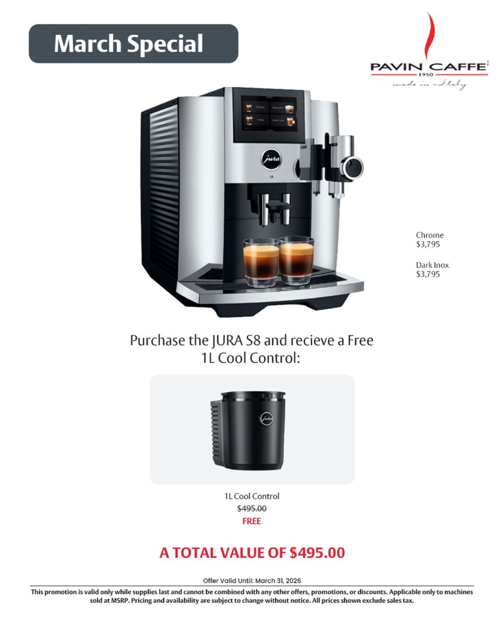 JURA S8  (Chrome or Dark Inox)