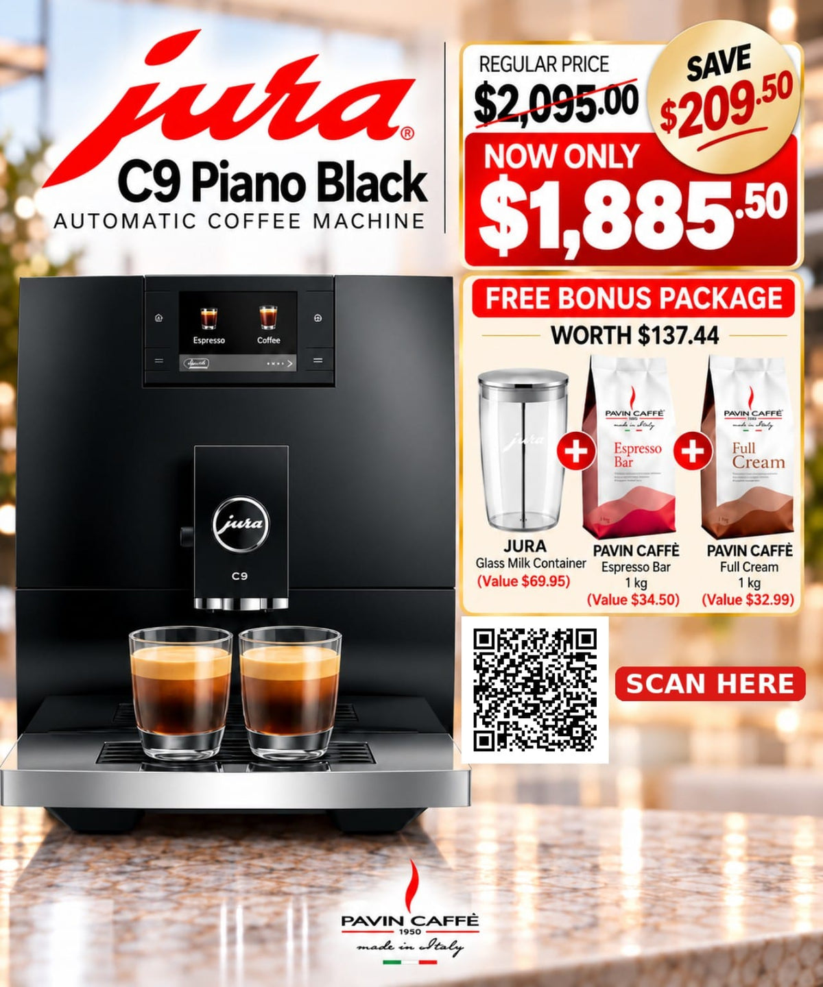 JURA C9 - Home Show Special SAVE $209.50 + $137.44 Bonus Package