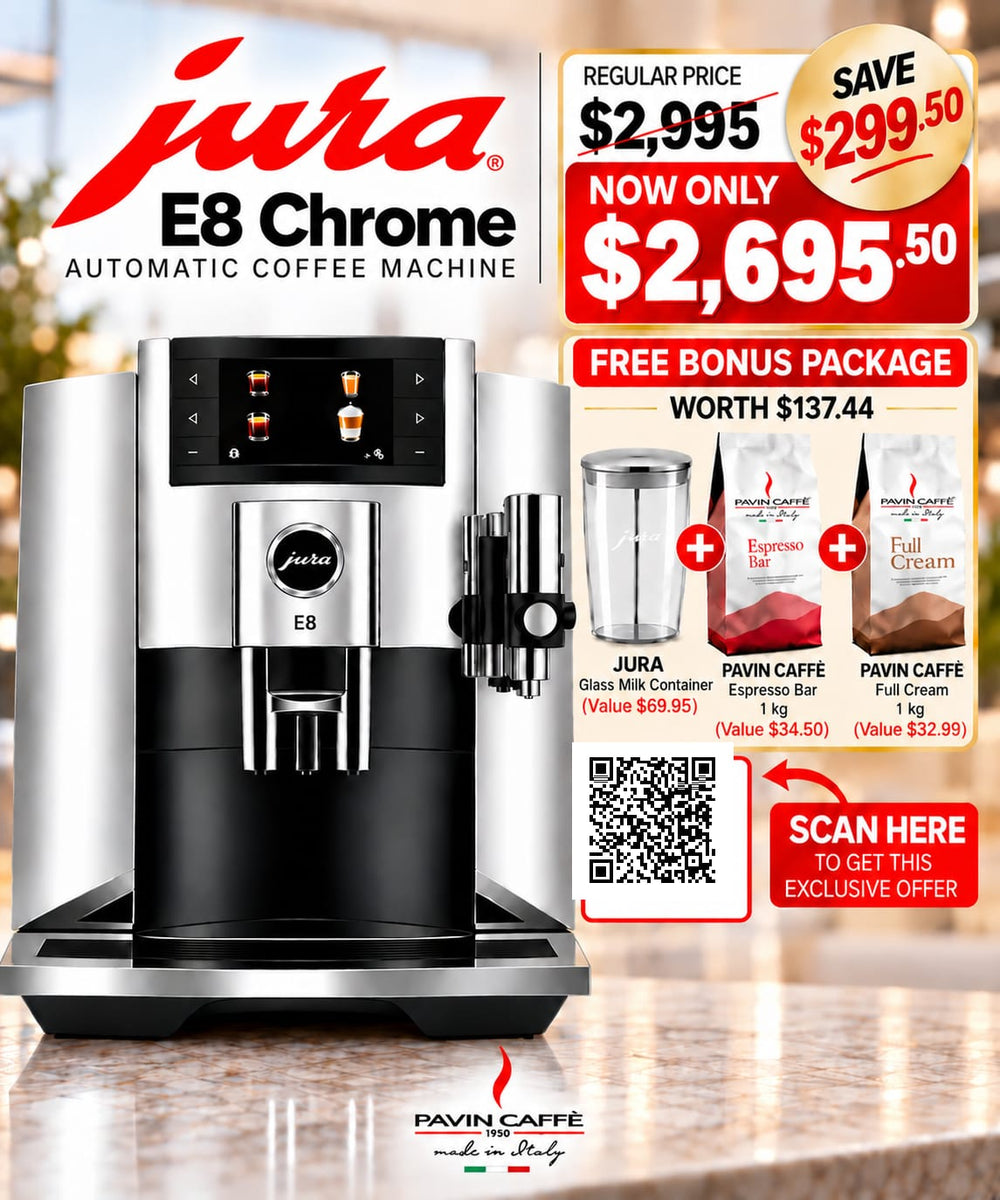 JURA E8 Chrome Home Show Special SAVE $299.50 + $137.44 Bonus Package
