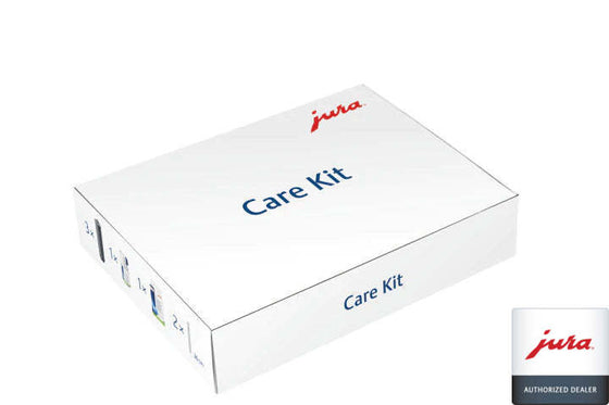 New JURA Care Kit Includes: (3) Claris Smart Filters (1) 3-phase cleaning tablets (6 pack) (1) 90g Milk system cleaning tabs (2) Milk pipes