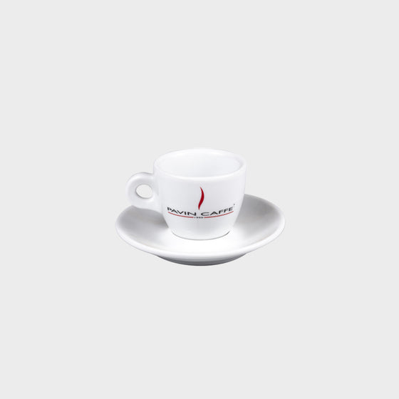 Pavin White Espresso Cups/Saucers Gift Box - Set of 2